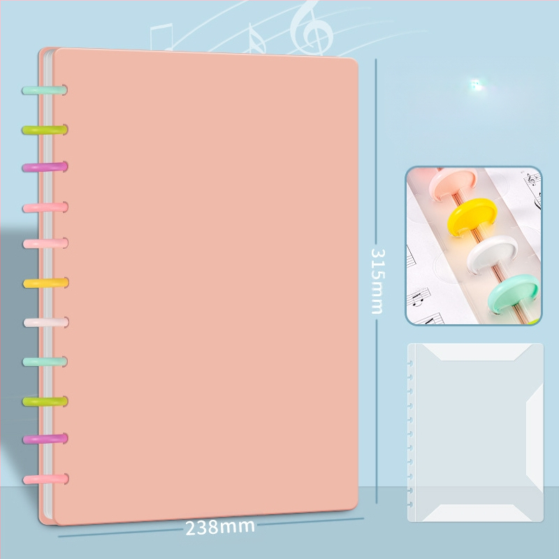 A4 пластмасова папка за нотни листове с клип, презаписваща, антиотразяваща повърхност, за клавирни партитури, 40 страници, възможност за печат на лого