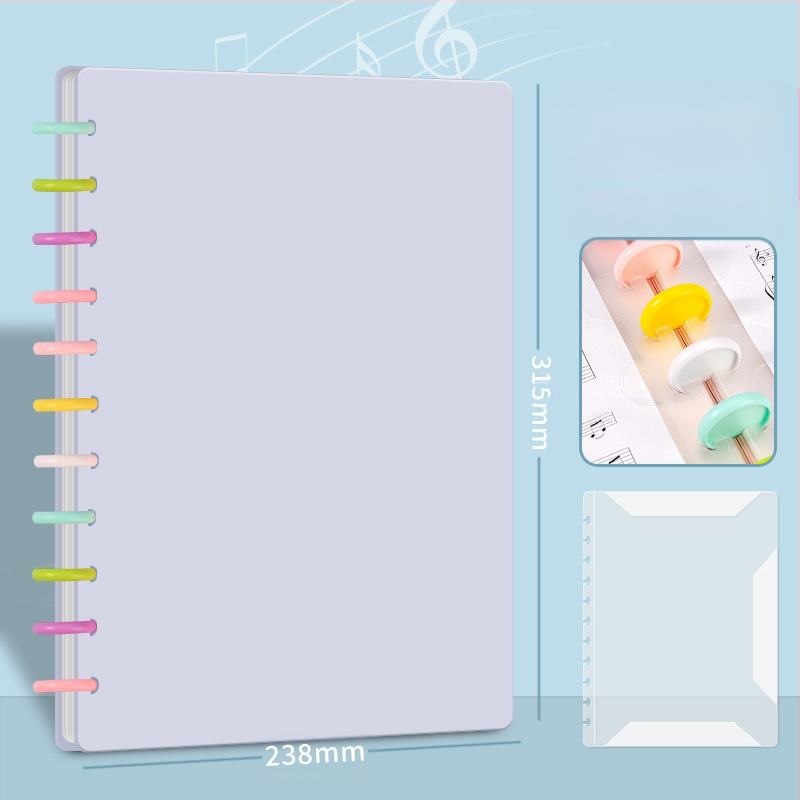 A4 пластмасова папка за нотни листове с клип, презаписваща, антиотразяваща повърхност, за клавирни партитури, 40 страници, възможност за печат на лого