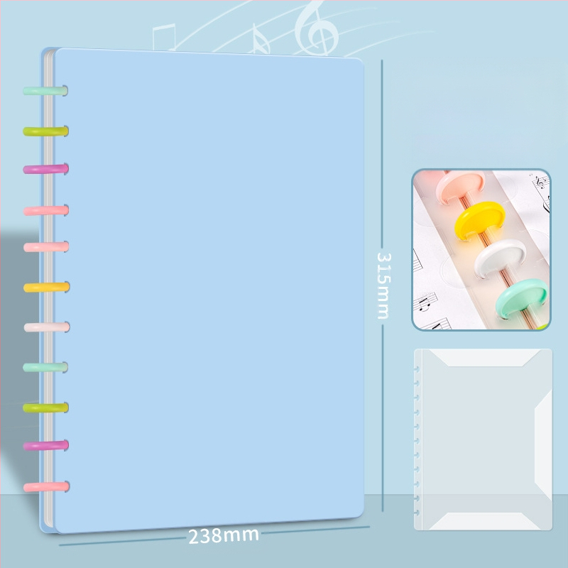 A4 пластмасова папка за нотни листове с клип, презаписваща, антиотразяваща повърхност, за клавирни партитури, 40 страници, възможност за печат на лого