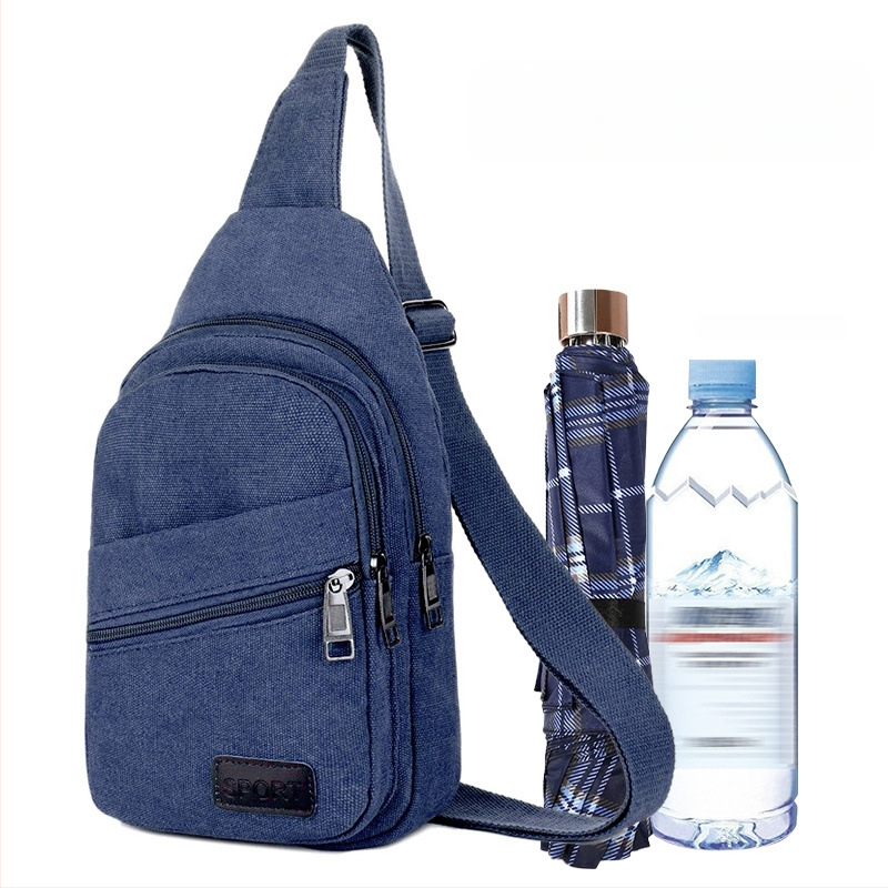 Férfi mellkas táska poliészterből vászon béléssel, Sea time márka, ideális üzleti utazásokhoz