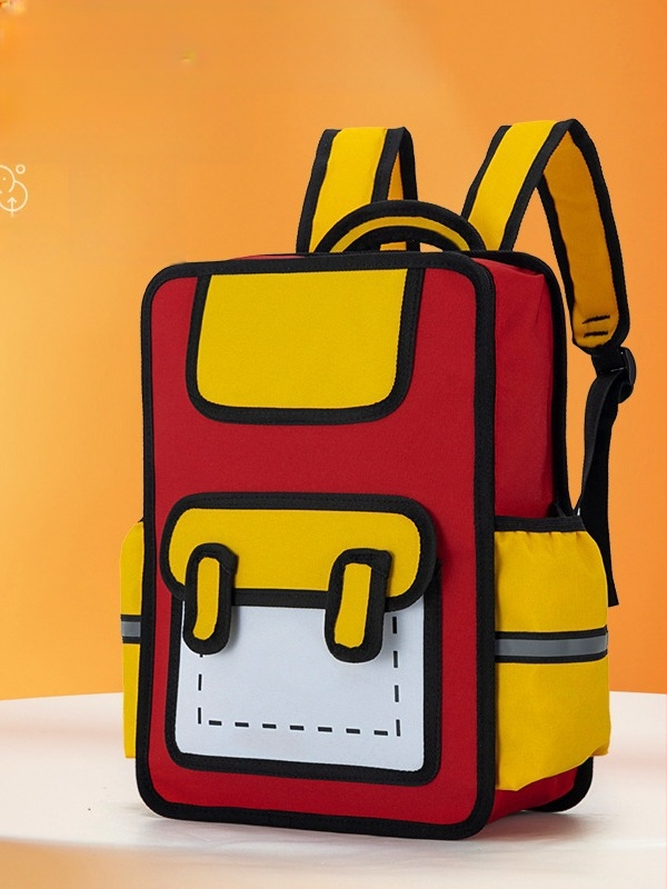 Rucsac din nailon unisex pentru școala primară, stil jucăuș, primăvara 2024, destinat educației școlare