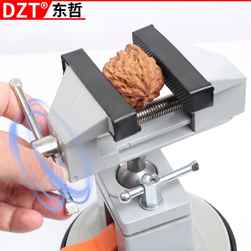 Univerzális forgó kis asztali fogó, 360° elforgatás, ADC12 alumínium ötvözet, fúróhoz tartó