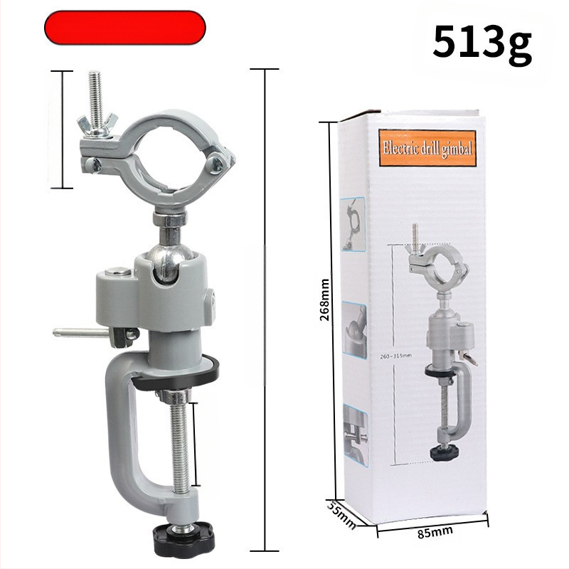 Univerzális forgó kis asztali fogó, 360° elforgatás, ADC12 alumínium ötvözet, fúróhoz tartó