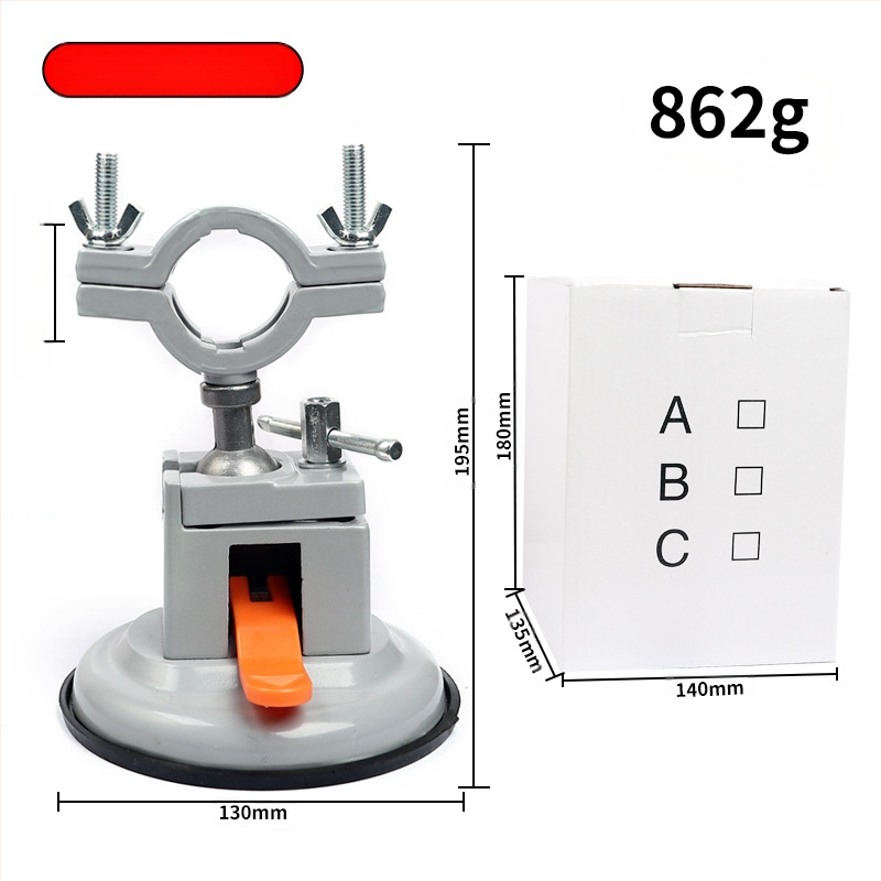 Univerzális forgó kis asztali fogó, 360° elforgatás, ADC12 alumínium ötvözet, fúróhoz tartó