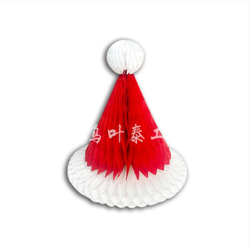 Коледна хартиена топка с медена пита, висяща украса за коледното дърво; офсетово печатане; полуавтоматично производство; лицензиран частен етикет