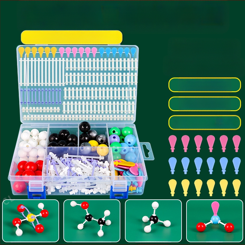 Молекулен модел на структурата, топка-пръчка модел, демонстративно учебно помагало за органични молекули в кристална форма, пластмаса, 540 g