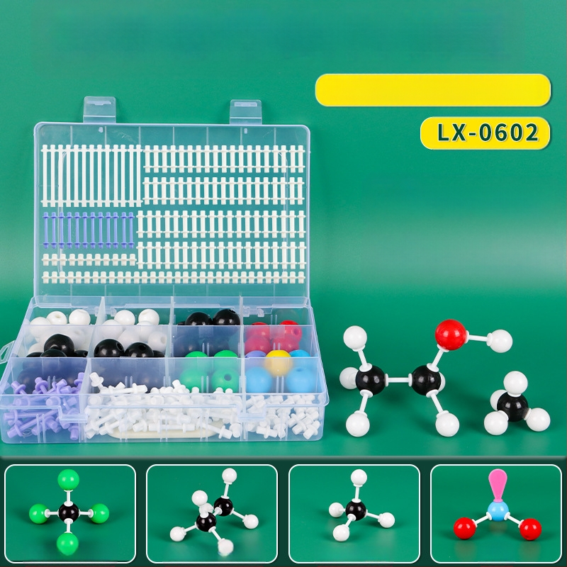 Молекулен модел на структурата, топка-пръчка модел, демонстративно учебно помагало за органични молекули в кристална форма, пластмаса, 540 g