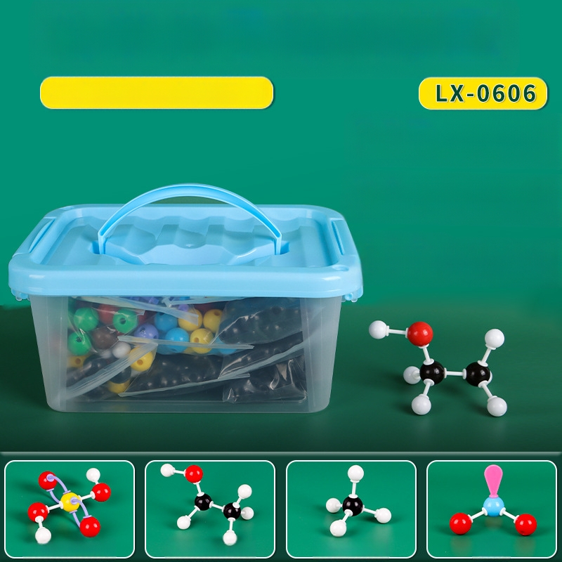 Молекулен модел на структурата, топка-пръчка модел, демонстративно учебно помагало за органични молекули в кристална форма, пластмаса, 540 g