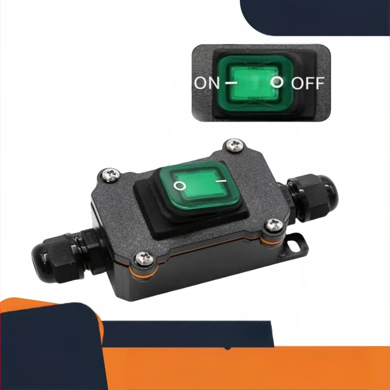 Лодковидна водоустойчива кутия за превключвател за външна употреба, 30 A, съпротивление на контакта ≤50 mΩ, съпротивление на изолацията ≥100 MΩ, 50 000 цикъла, CE, до 440 V