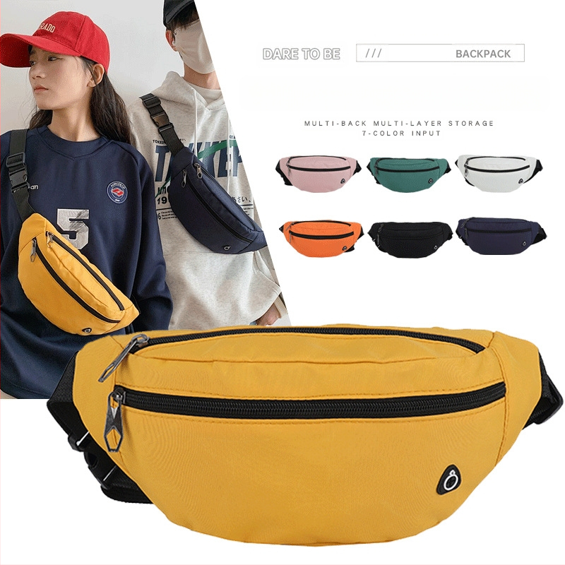 Vyriška Oxford audinio crossbody rankinė su užtrauktuku, poliesterio pamušalas, ID kortelės kišenė, vidinė patch kišenė