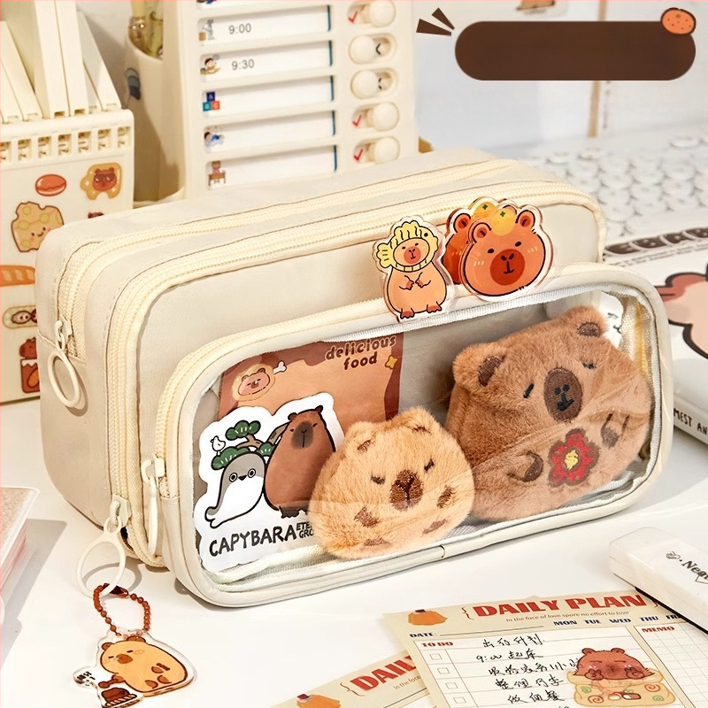 Platneni neseser za olovke s velikim kapacitetom, korejskog stila, za učenike osnovne i srednje škole