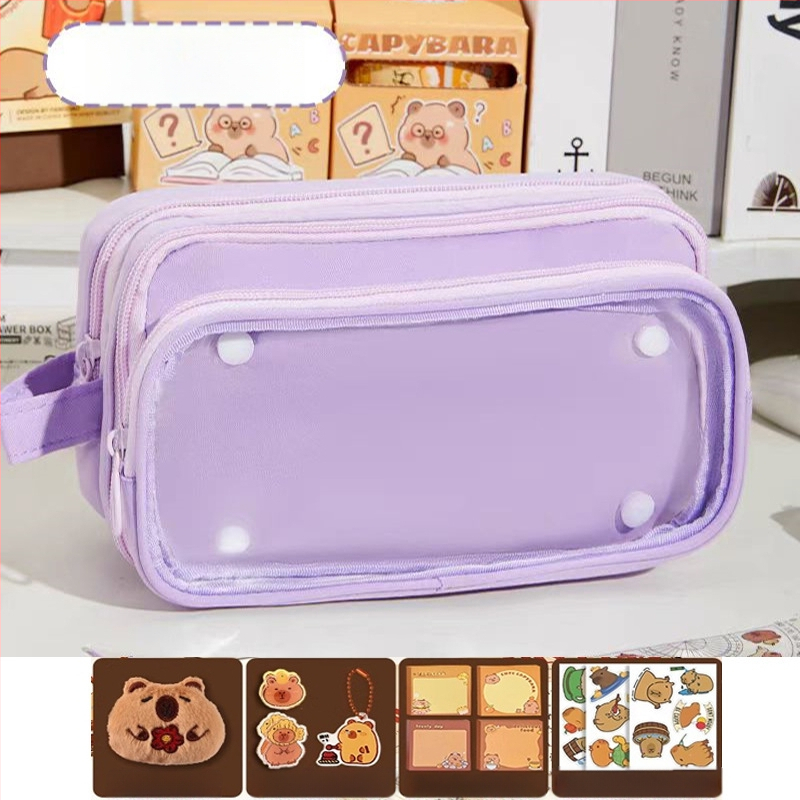 Platneni neseser za olovke s velikim kapacitetom, korejskog stila, za učenike osnovne i srednje škole