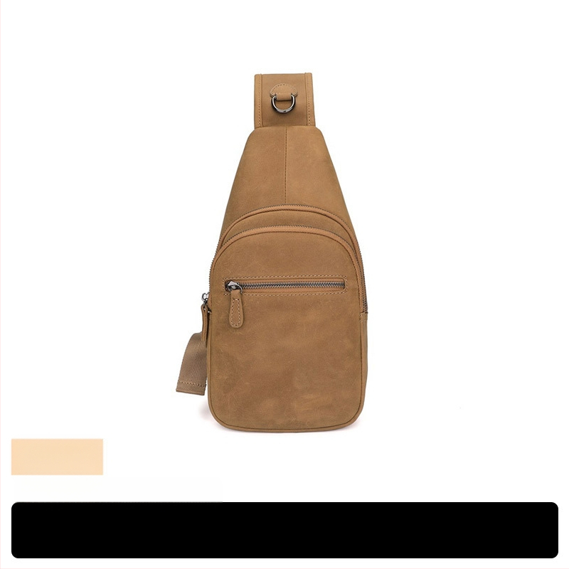 Vyriski odinė krūtinės rankinė, viršutinio sluoksnio karvės odos, atspari vandeniui, miesto stilius, per petį