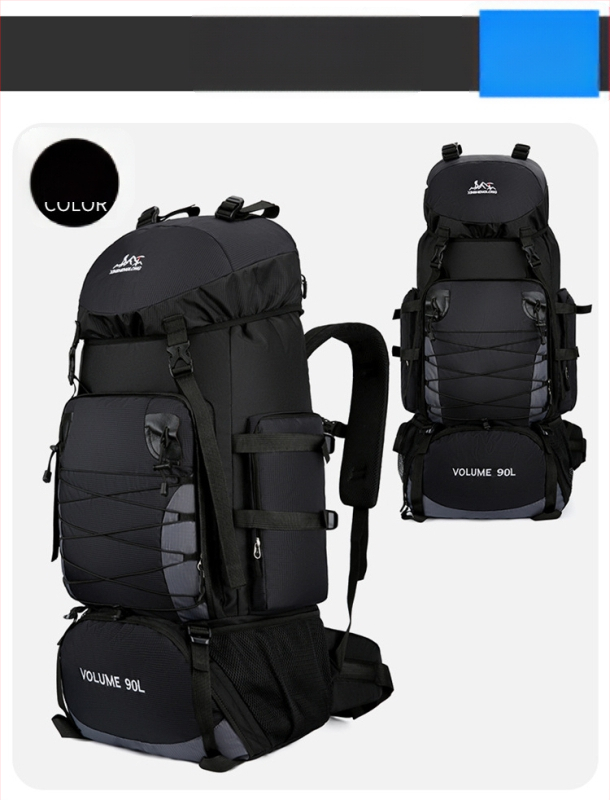 Nailona pārgājienu mugursoma, ergonomiska muguras daļa ar fizioloģisku līkni, nodilumizturīga, mitrā/sausā atdalīšana, poliestera oderējums