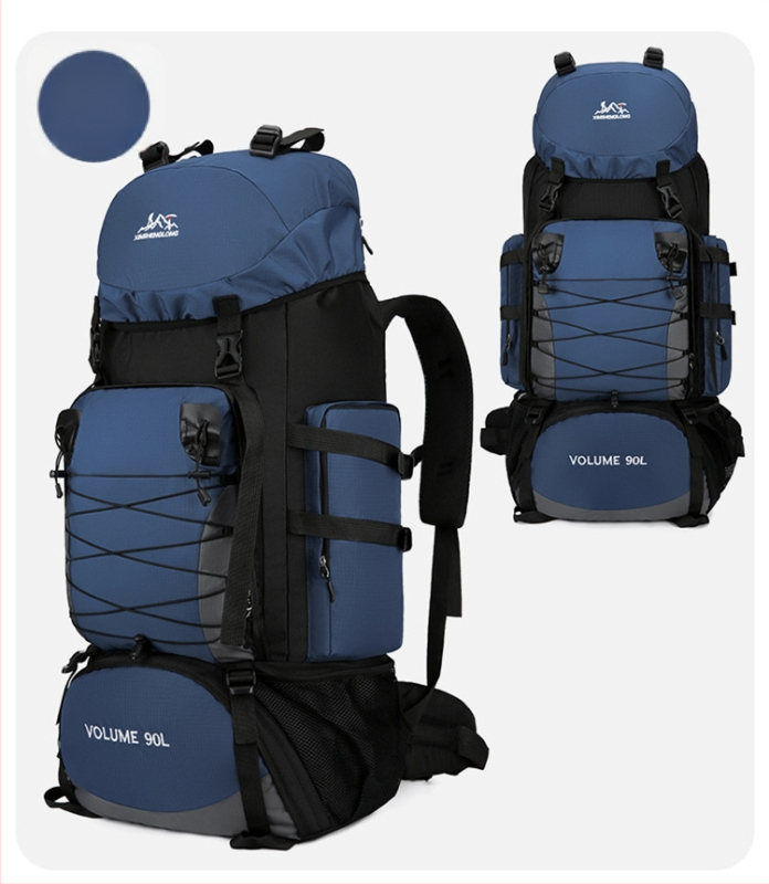 Nailona pārgājienu mugursoma, ergonomiska muguras daļa ar fizioloģisku līkni, nodilumizturīga, mitrā/sausā atdalīšana, poliestera oderējums