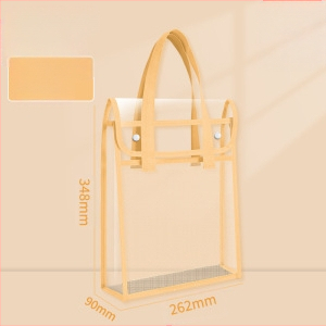 PVC чанта за документи със snap-on и наклонена форма, дебела конструкция, прозрачно и издръжливо съхранение на учебни документи и задачи