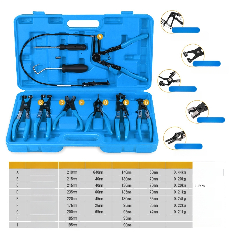 Vamzdžių spaustuvės replės, automobilių vandens vamzdžių spaustuvė, surinkimo spaustuvės įrankis — Sudėtinė pakuotė, pritaikomas, importuotas