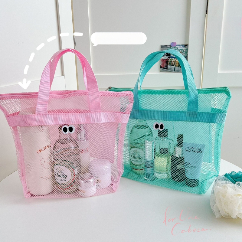Τσαντάκι καλλυντικών με δίχτυ, για αποθήκευση καλλυντικών και προϊόντων περιποίησης, φορητό για εξωτερική χρήση, ιαπωνικό στυλ