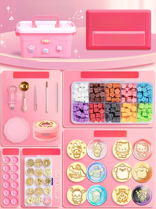 Vaska zīmogu komplekts, modelis 985, amatniecības komplekts ar zīmogu galviņām, materiāls: zīda ziedi