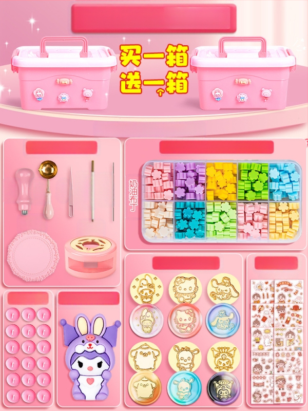 Vaska zīmogu komplekts, modelis 985, amatniecības komplekts ar zīmogu galviņām, materiāls: zīda ziedi