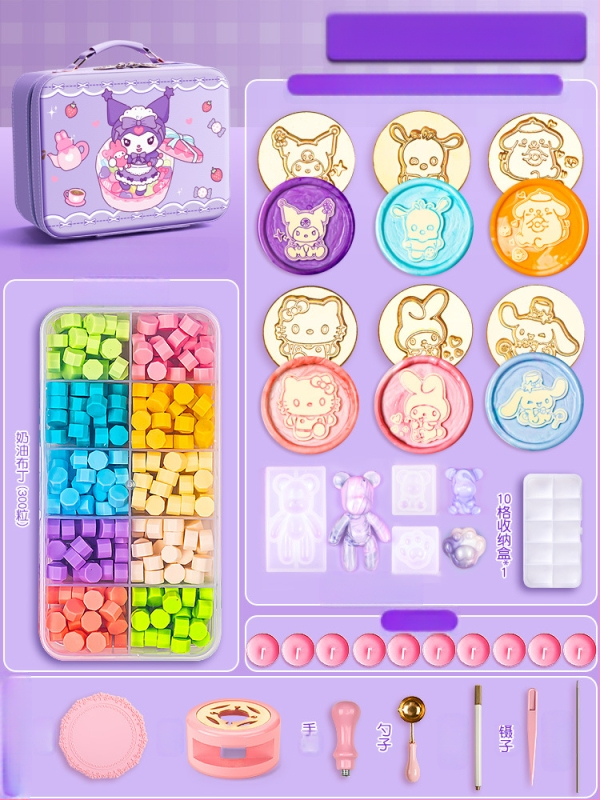 Vaska zīmogu komplekts, modelis 985, amatniecības komplekts ar zīmogu galviņām, materiāls: zīda ziedi