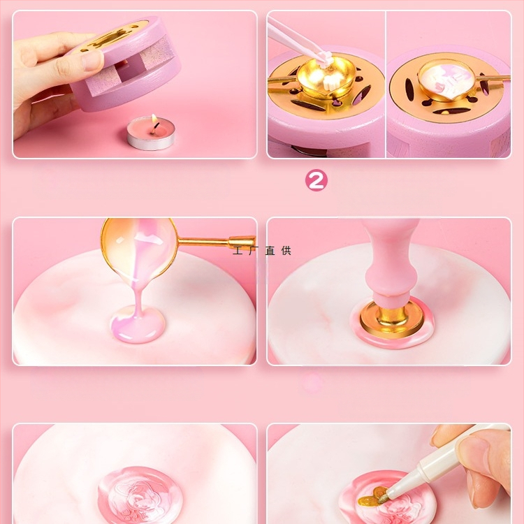 Vaska zīmogu komplekts, modelis 985, amatniecības komplekts ar zīmogu galviņām, materiāls: zīda ziedi