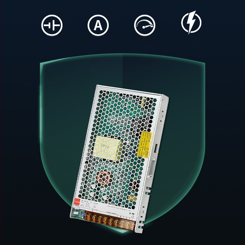 SUSWE LRS keičiamasis maitinimo šaltinis, itin plonas metalo tinklo korpusas, įėjimas 220V, išėjimo galia 350W