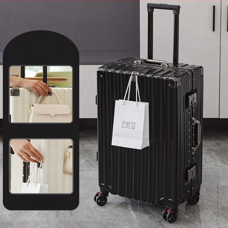 Bagaj de mână cu cadru din aluminiu și roți universale, carcasă ABS/PC, impermeabil și rezistent la uzură, încuietoare cu cod