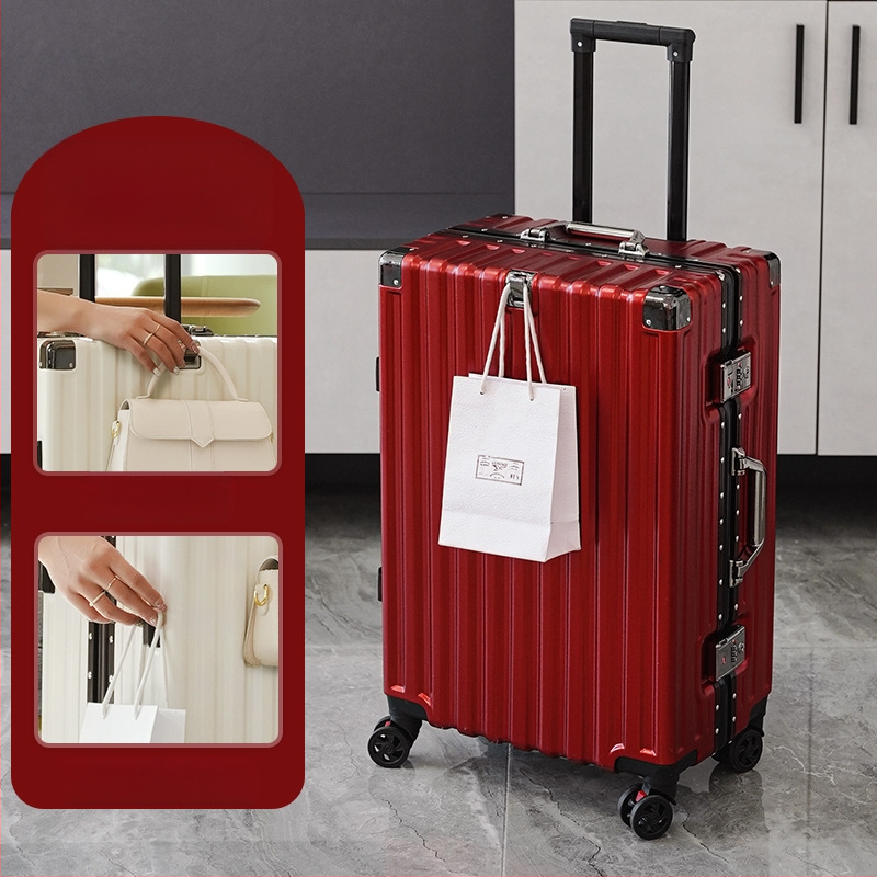 Bagaj de mână cu cadru din aluminiu și roți universale, carcasă ABS/PC, impermeabil și rezistent la uzură, încuietoare cu cod