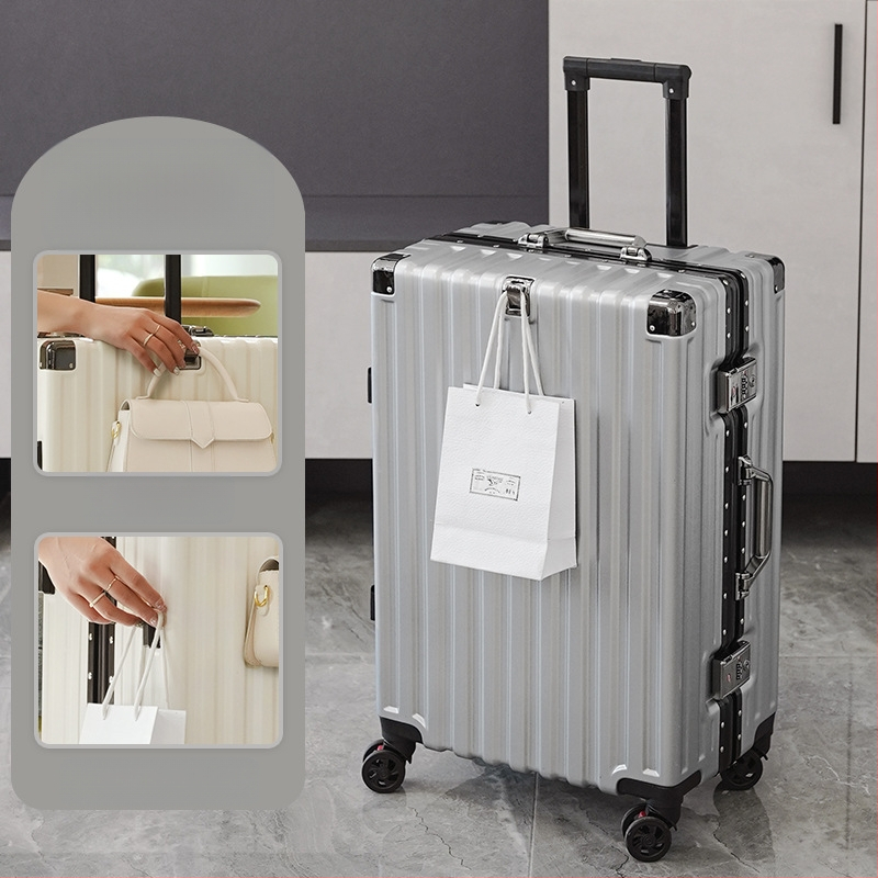 Bagaj de mână cu cadru din aluminiu și roți universale, carcasă ABS/PC, impermeabil și rezistent la uzură, încuietoare cu cod