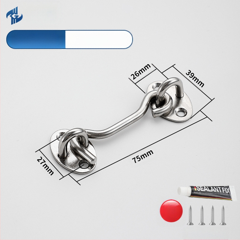 Rozsdamentes acél Wind Hook ajtó- és ablakokhoz — Márka Left Steel, Modell Wind Hook, modern minimalist hardver-kiegészítő