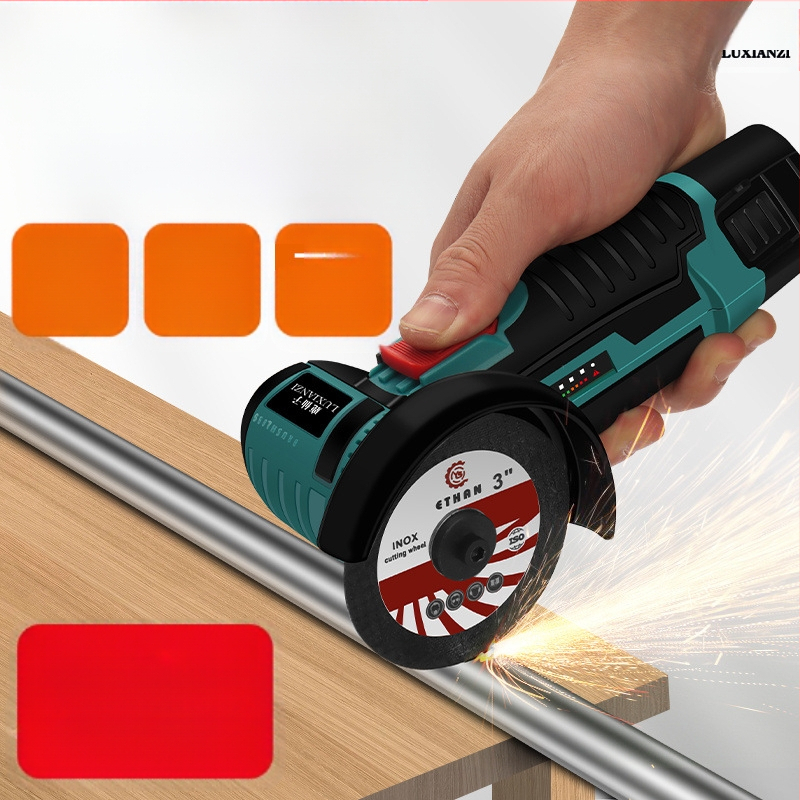 Презареждащ се електрически ъглов шлайф за полиране, шлифоване и рязане – ръчен, преносим, 188 V