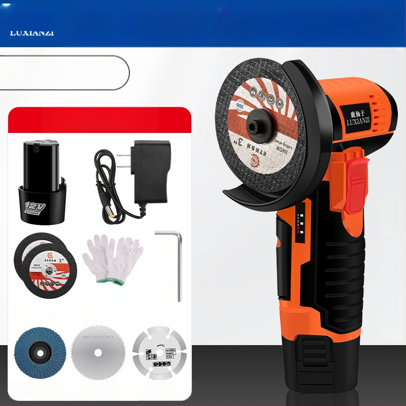 Презареждащ се електрически ъглов шлайф за полиране, шлифоване и рязане – ръчен, преносим, 188 V