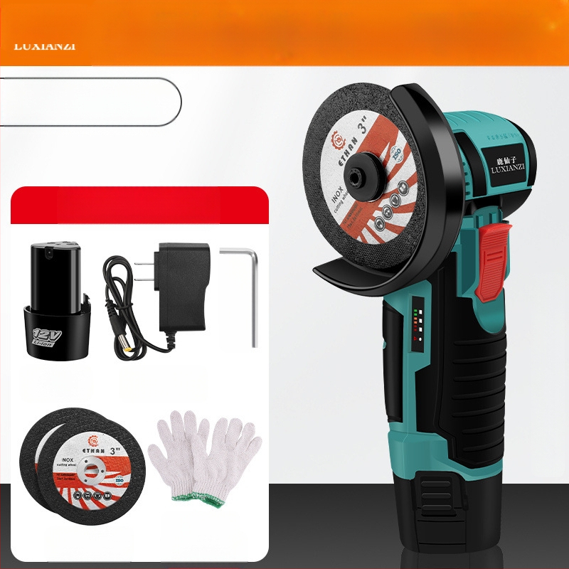 Презареждащ се електрически ъглов шлайф за полиране, шлифоване и рязане – ръчен, преносим, 188 V