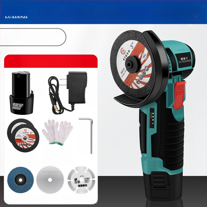 Презареждащ се електрически ъглов шлайф за полиране, шлифоване и рязане – ръчен, преносим, 188 V