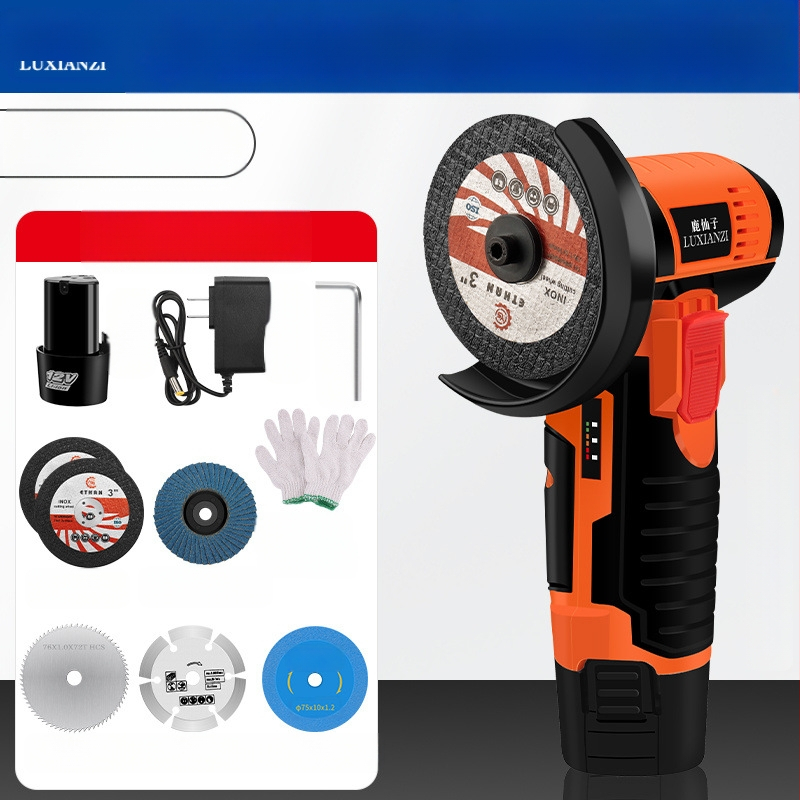 Презареждащ се електрически ъглов шлайф за полиране, шлифоване и рязане – ръчен, преносим, 188 V
