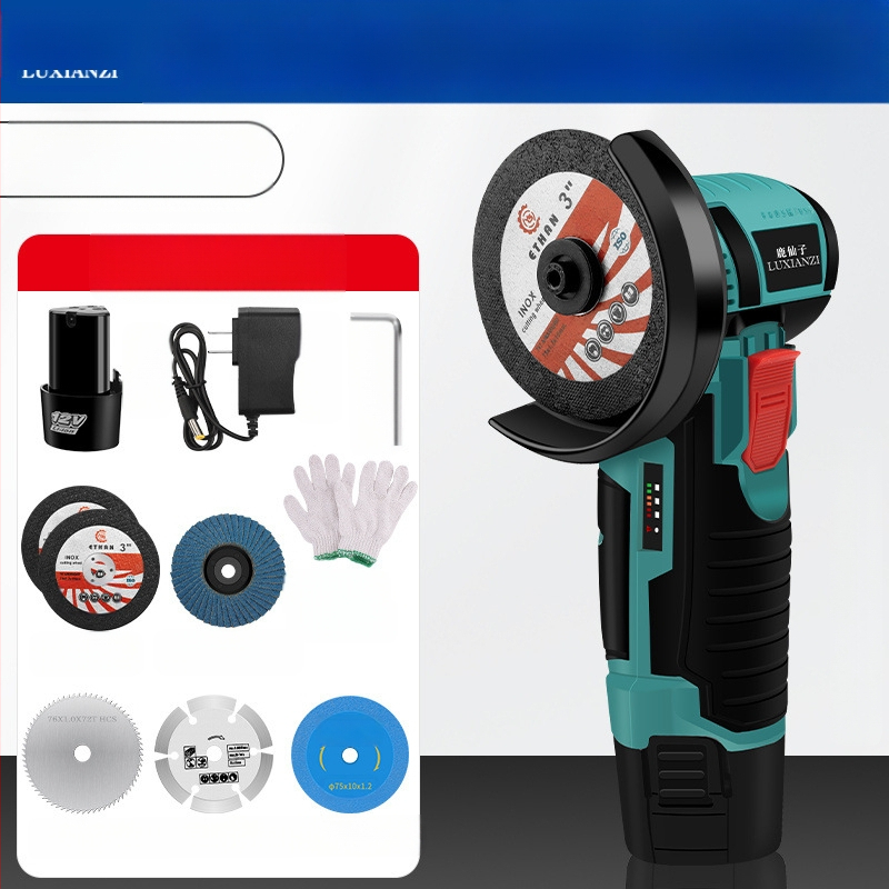 Презареждащ се електрически ъглов шлайф за полиране, шлифоване и рязане – ръчен, преносим, 188 V