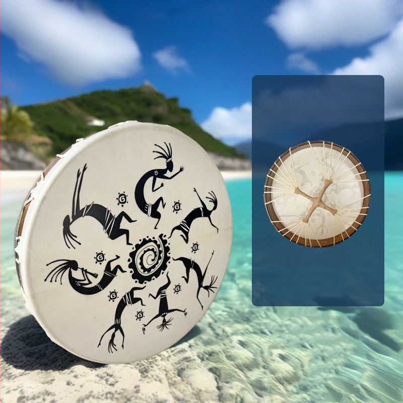 Juhbőrös kéz-dob felnőtteknek — sámán stílusú terápiás ütőhangszer jóga és hanggyógyítás