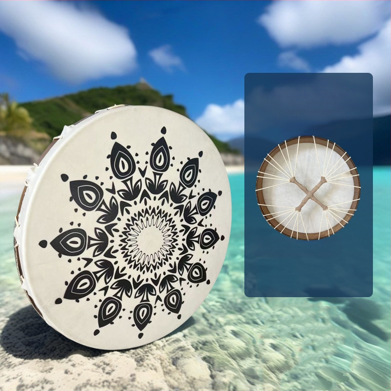 Juhbőrös kéz-dob felnőtteknek — sámán stílusú terápiás ütőhangszer jóga és hanggyógyítás