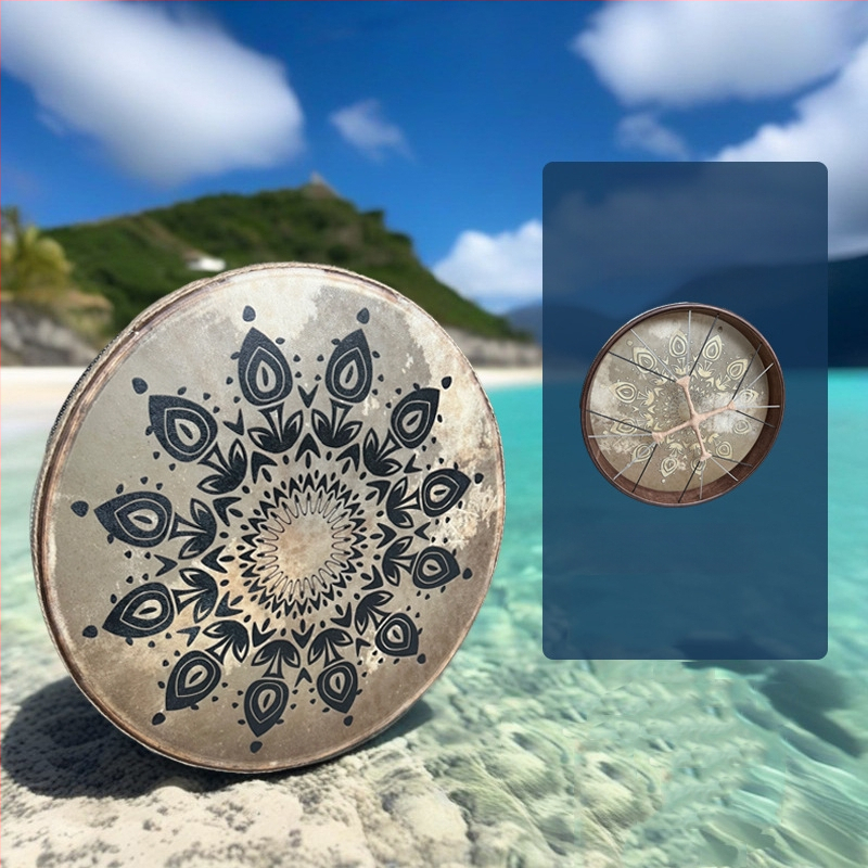 Juhbőrös kéz-dob felnőtteknek — sámán stílusú terápiás ütőhangszer jóga és hanggyógyítás