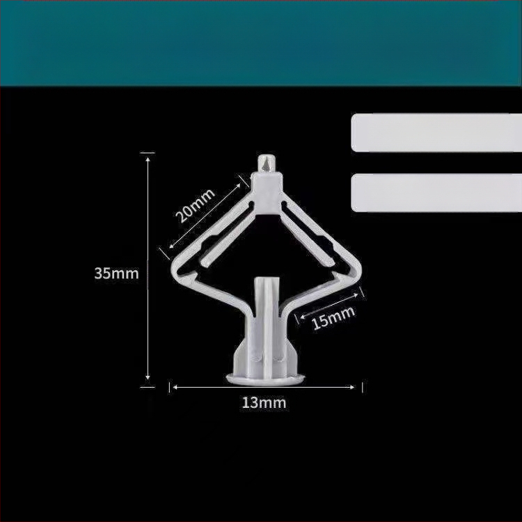 Νάιλον πεταλούδα-διαστολέας για γυψοσανίδα, βιδωτός διαστολέας