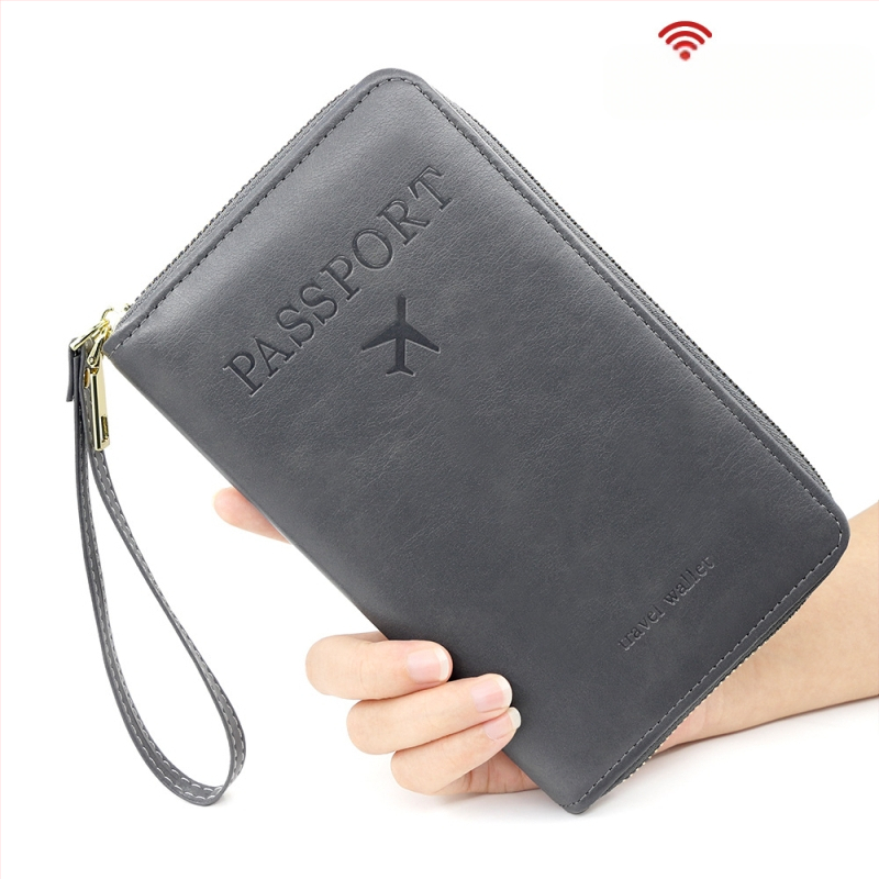 PU pasų dėklas — unisex kelioninis organizatorius, vientisas raštas, poliesterio pamušalas, Žiema 2024.