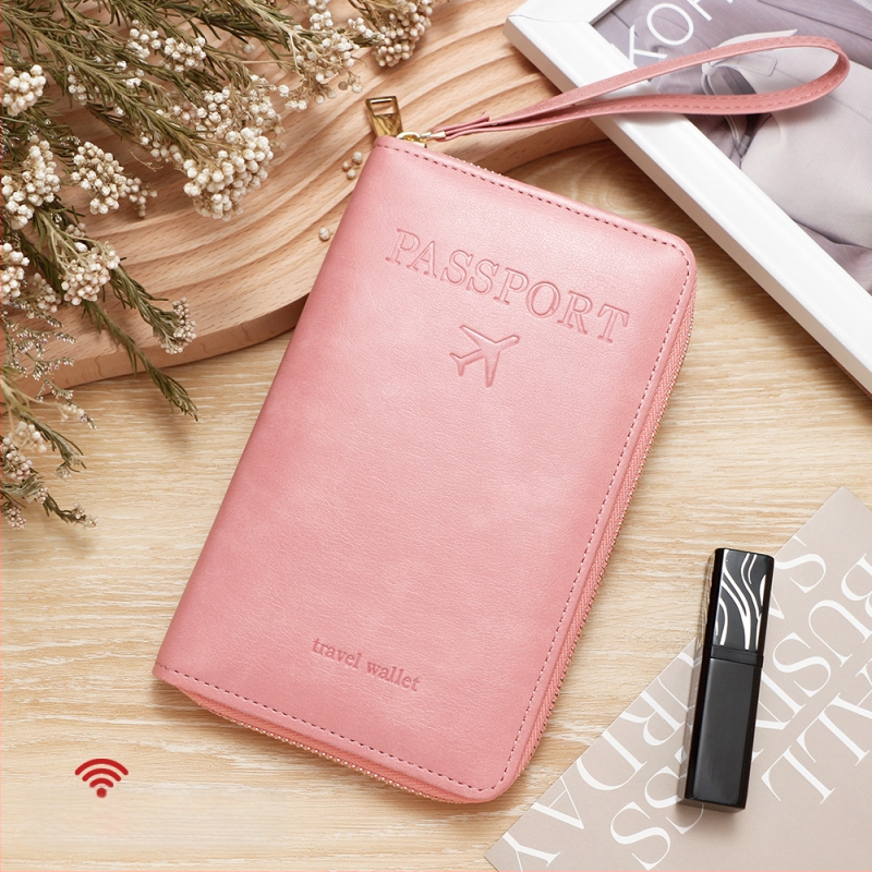 PU pasų dėklas — unisex kelioninis organizatorius, vientisas raštas, poliesterio pamušalas, Žiema 2024.