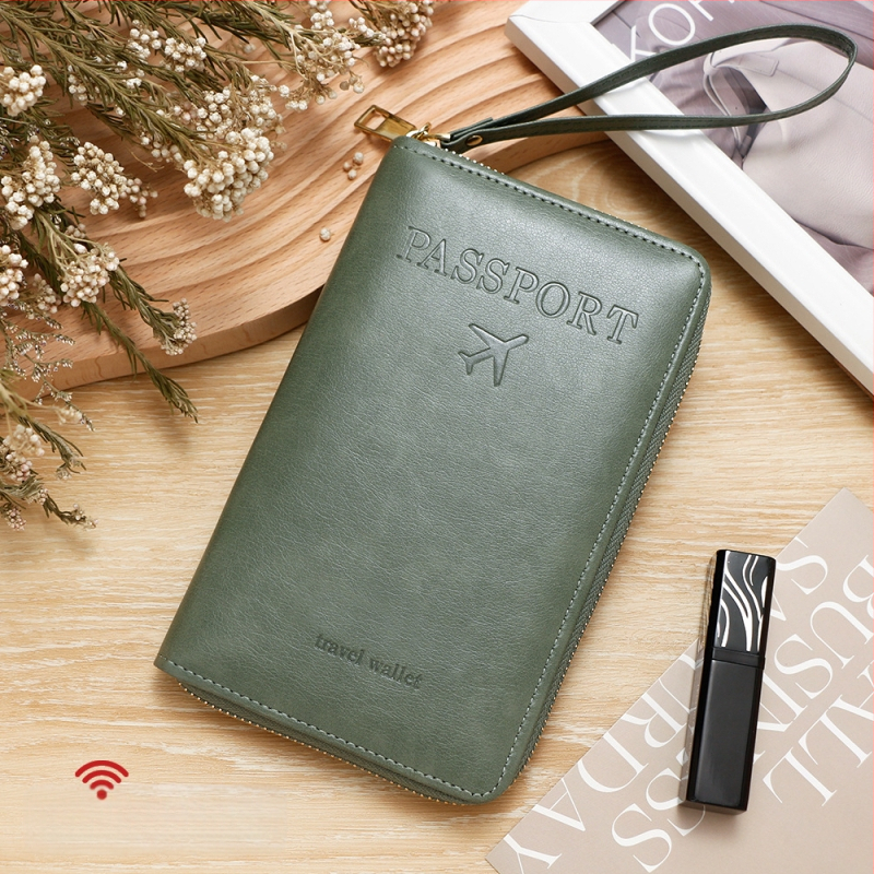 PU pasų dėklas — unisex kelioninis organizatorius, vientisas raštas, poliesterio pamušalas, Žiema 2024.