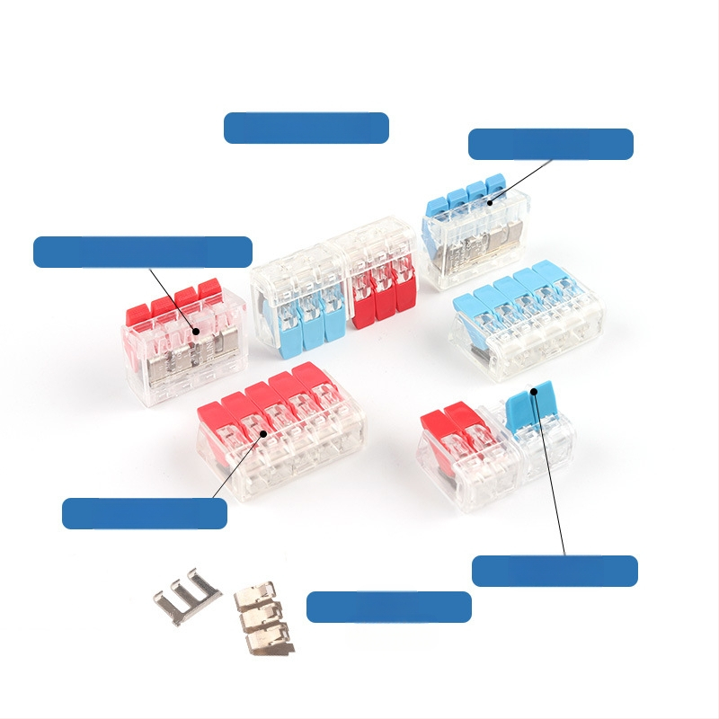 DIY YOU Series 41 gyorscsatlakozós terminálblokkok, 75/76/90 darabos készlet elektromos vezetékekhez