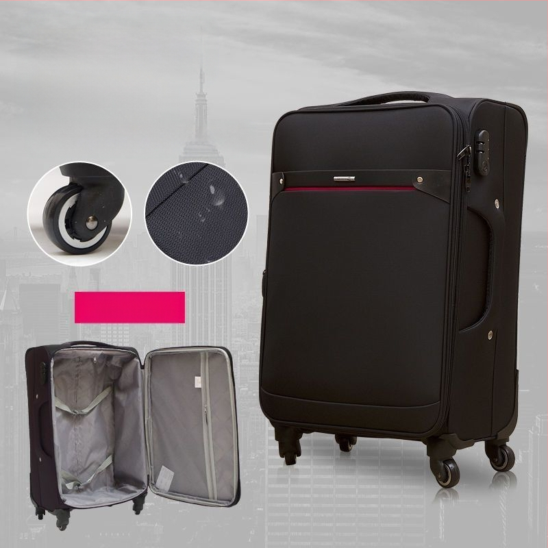 Bagaj unisex pentru călătorii de afaceri cu fermoar, material PET+PE, roți universale, căptușeală Oxford