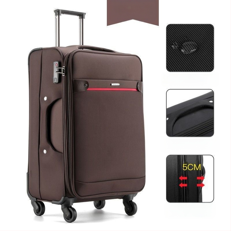 Bagaj unisex pentru călătorii de afaceri cu fermoar, material PET+PE, roți universale, căptușeală Oxford