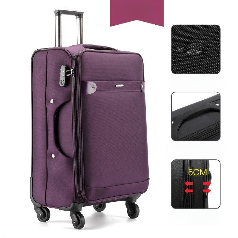 Bagaj unisex pentru călătorii de afaceri cu fermoar, material PET+PE, roți universale, căptușeală Oxford