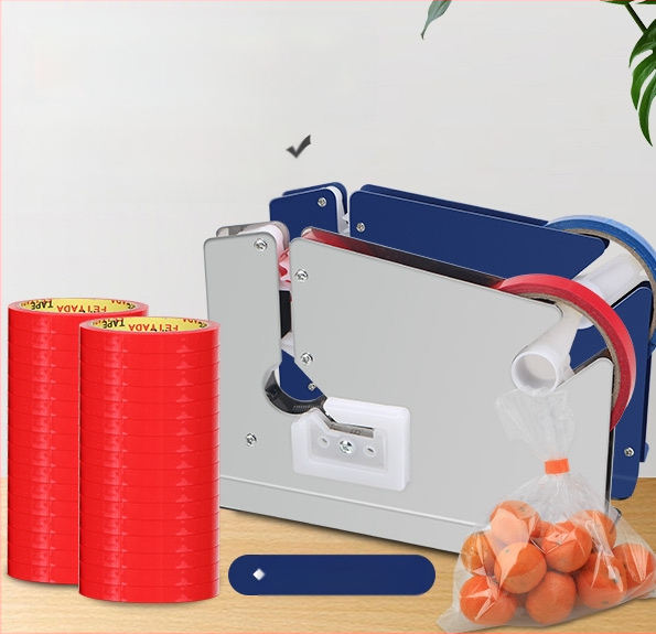 Plastikiniams maišams skirtos uždarymo klipsų mašina su saitimo funkcija