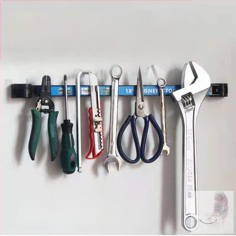 Magnetinės įrankių laikiklis su sieniniu plokštės laikikliu, išplėstas dizainas automobilių priežiūrai ir dirbtuvei; laminato storis A8/A12/A18